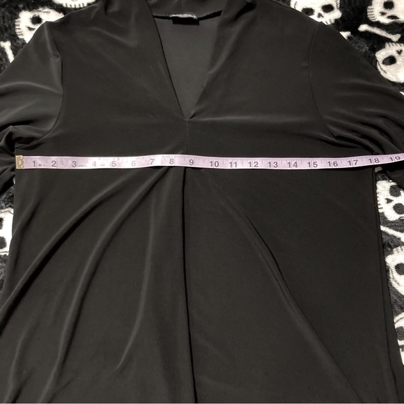 CLIENTELE Black stretch jersey tunic mini dress witchy gothic flowy top MEDIUM - Picture 6 of 12